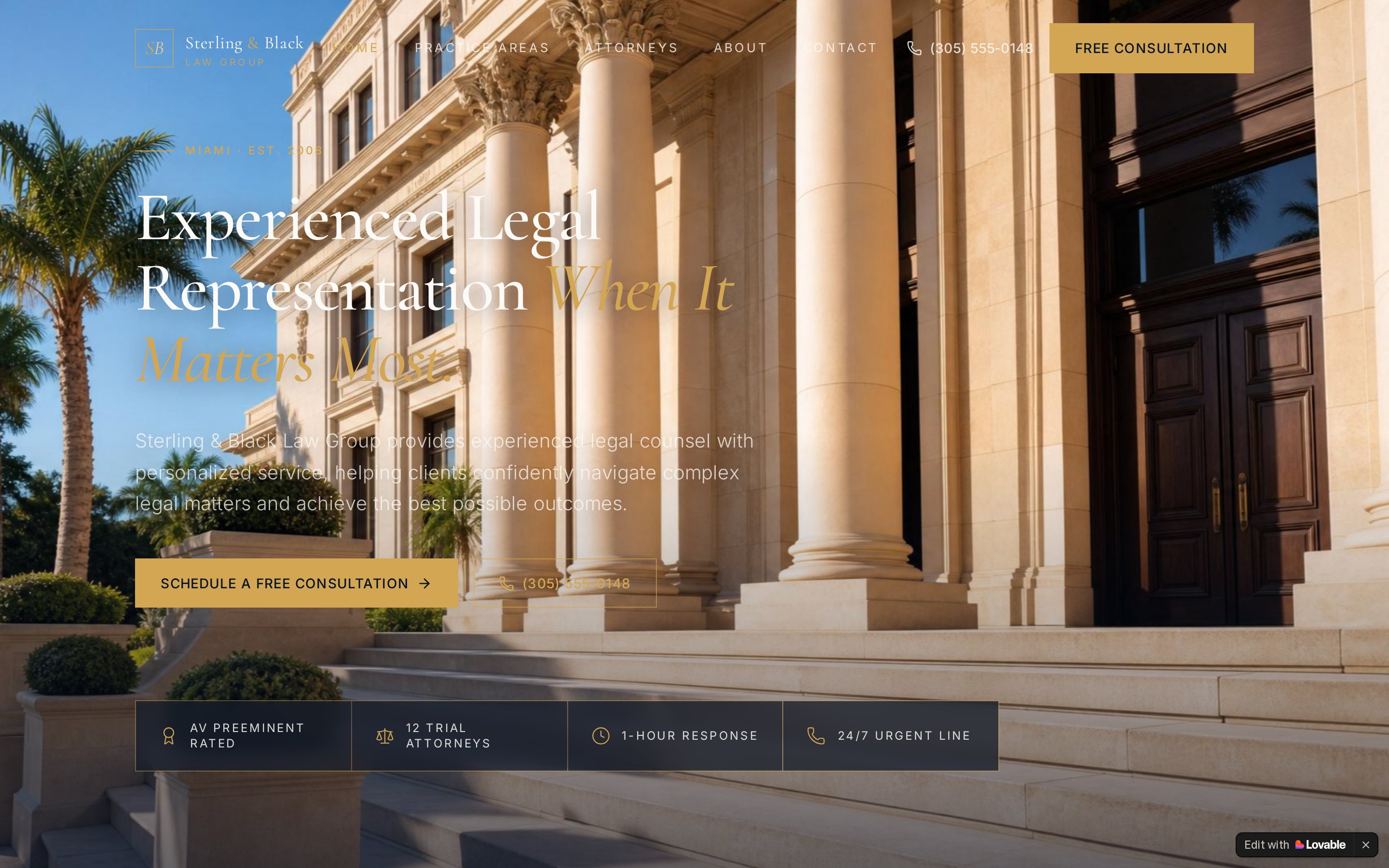Sterling & Black website by SiteSeeing Digital